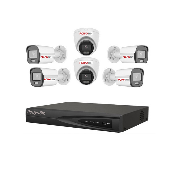 پکیج دوربین مدار بسته 6 عدد 5 مگاپیکسل IP