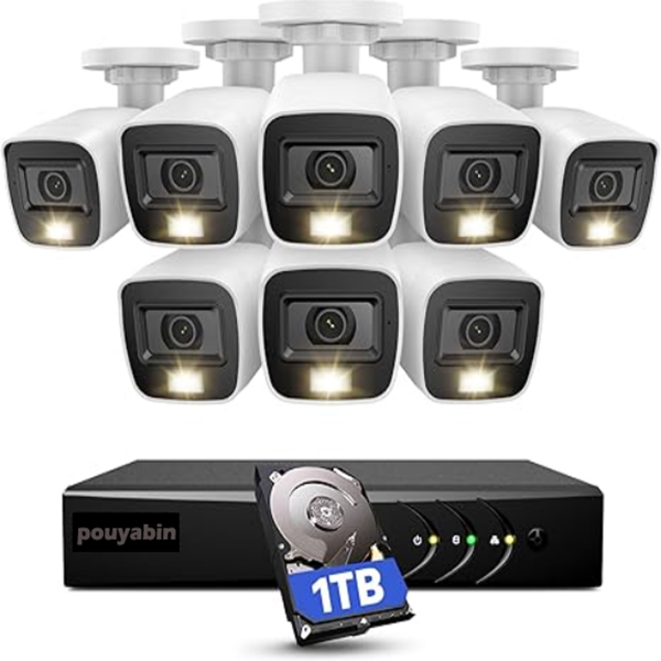 پکیج دوربین مدار بسته 8 عدد 5 مگاپیکسل IP